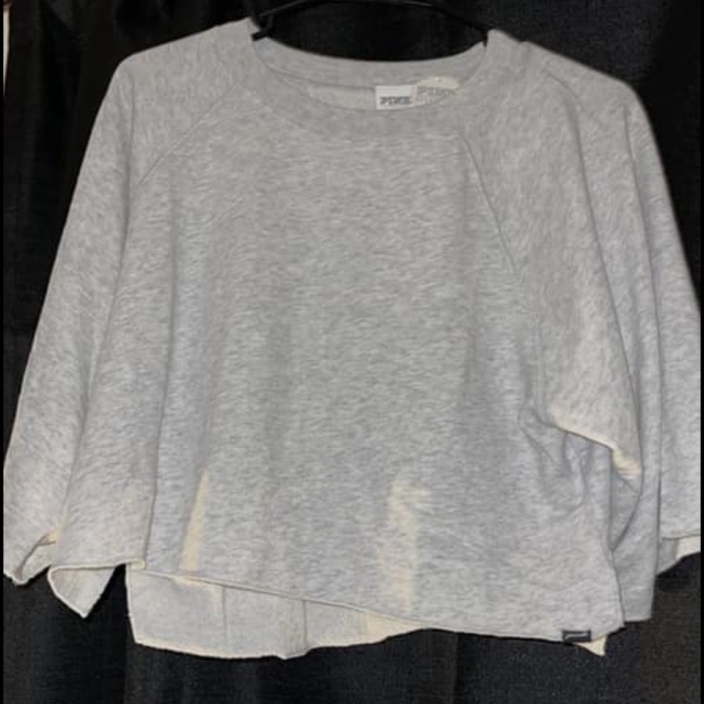 Pink VS Gray Crop Crew